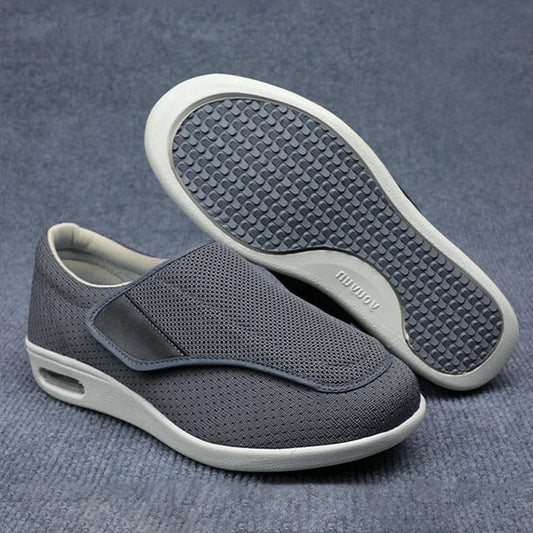 Wide Shoes for Swollen Feet with Adjustable Straps and Removable Memory Foam Insoles