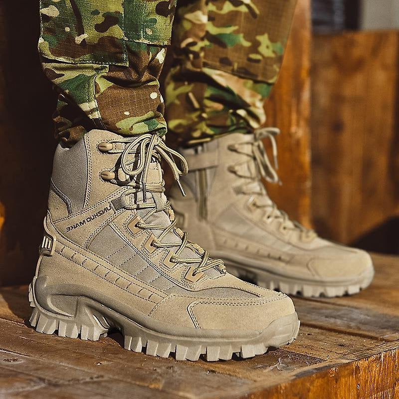 Winter Tactical Boots with Anti-Slip Tread and Ankle Support