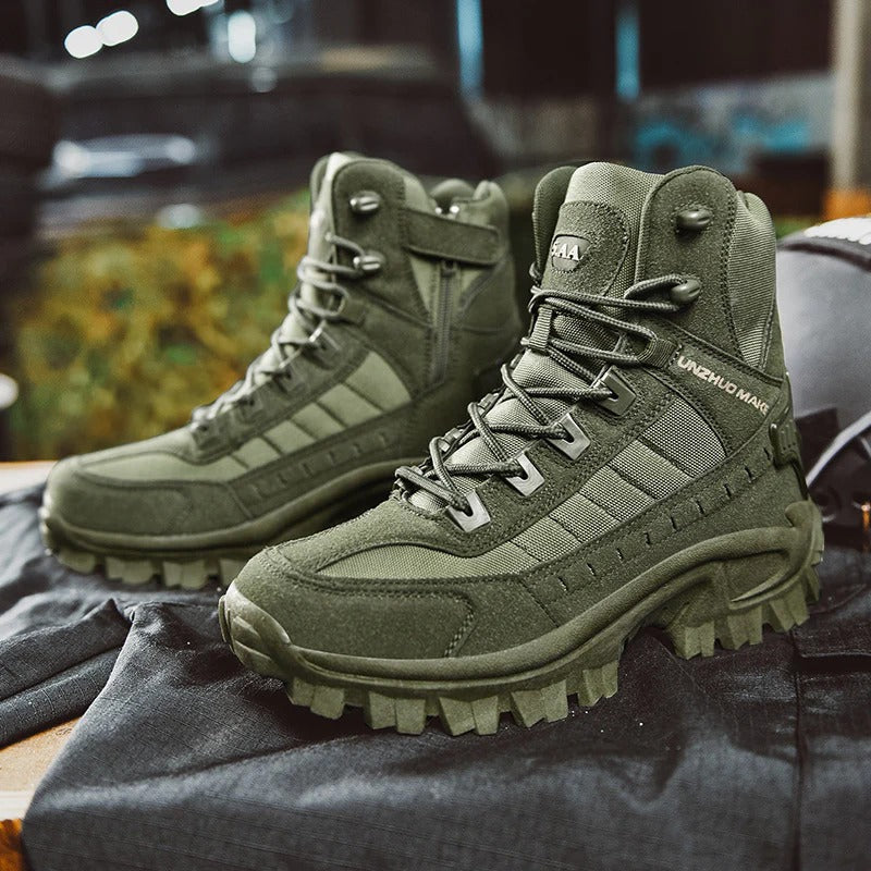 Winter Tactical Boots with Anti-Slip Tread and Ankle Support
