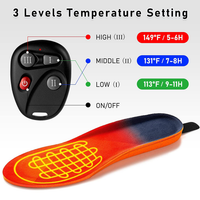 Rechargeable Heated Insoles with Three Temperature Settings and 10-Hour Runtime
