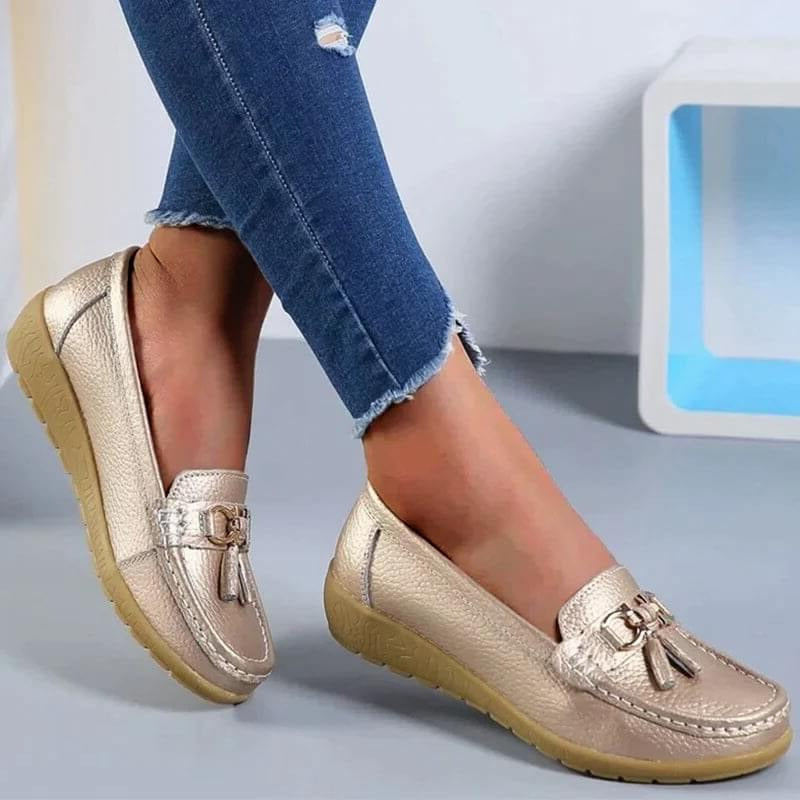Women's Loafer Slip-Ons with Arch Support Footbed and Ventilated Upper