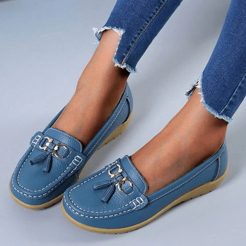 Women's Loafer Slip-Ons with Arch Support Footbed and Ventilated Upper