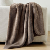 Plush Polyester Throw Blanket with Soft Velvety Weave, 50x60 Inches