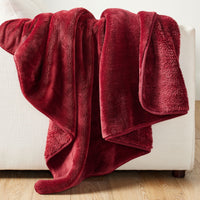 Plush Polyester Throw Blanket with Soft Velvety Weave, 50x60 Inches
