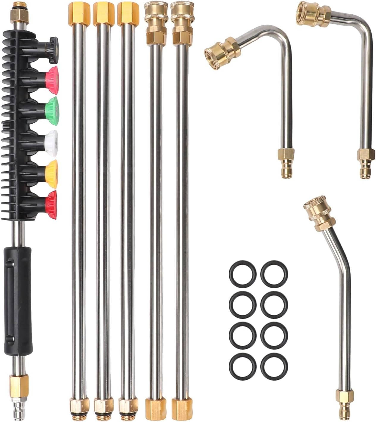 Telescoping Pressure Washer Extension Wands 4000 PSI for Gutters Roofs Walls