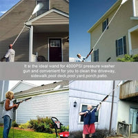 Telescoping Pressure Washer Extension Wands 4000 PSI for Gutters Roofs Walls