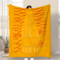 Flannel Throw Blanket with Art Print for Sofa Bed and Travel