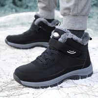 Waterproof Slip-On Snow Boots with Deep Tread Outsole and Plush Lining