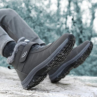 Waterproof Slip-On Snow Boots with Deep Tread Outsole and Plush Lining