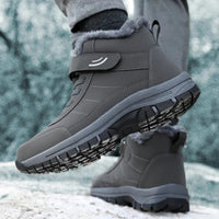 Waterproof Slip-On Snow Boots with Deep Tread Outsole and Plush Lining