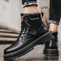 Men's Rugged Lace-Up Ankle Hiking Boots