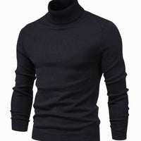 Men's Slim-Fit Turtleneck Knit Sweater - Black