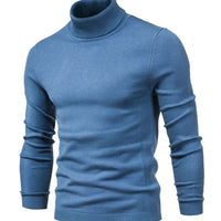Men's Slim-Fit Turtleneck Knit Sweater - Light Blue