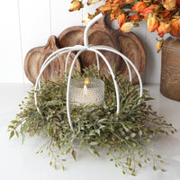 White Metal Pumpkin Lantern
