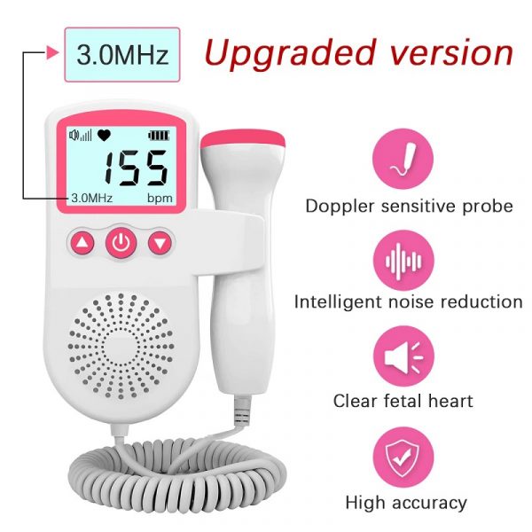 Fetal Heart Rate Monitor Doppler With Heartbeat Sound Detection