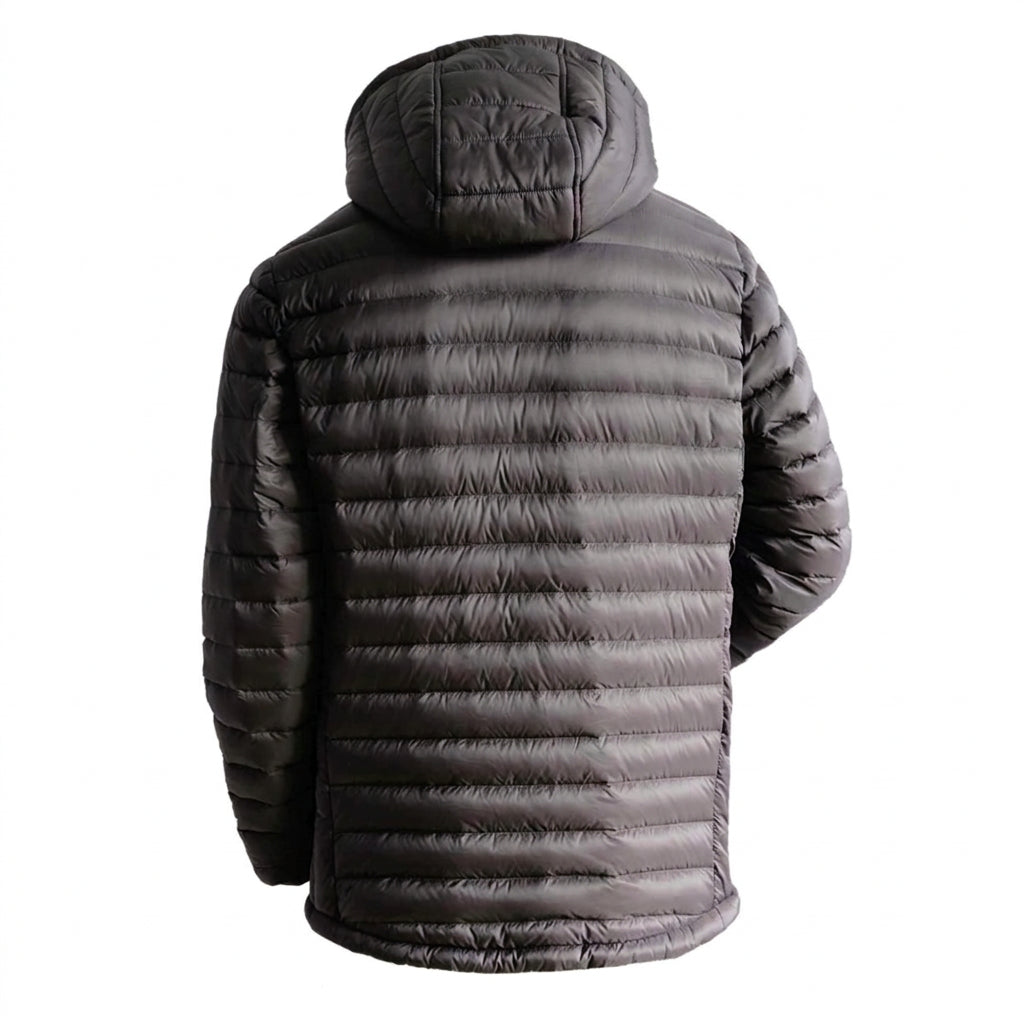 Down Jacket with Electric Heating Zones and 12V Battery, Machine Washable