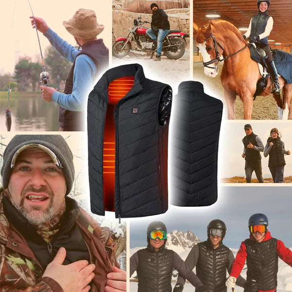 Thermal Heated Vest with Three Carbon Fiber Zones and 12 Hour Runtime for Cold Weather