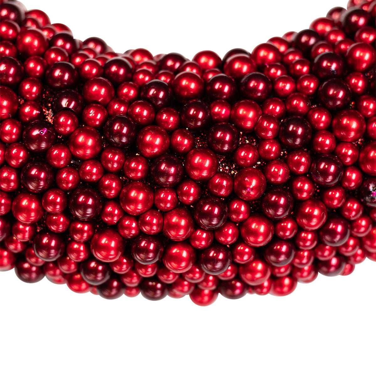 Glitter Red Berry Christmas Wreath with Two Tone Berries 20 Inch Unlit