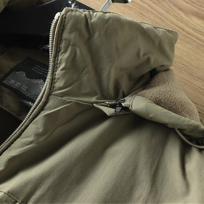 Hooded Jacket with Lined Interior, Adjustable Hood and Zip Pockets in a Relaxed Fit in Five Colors and Sizes M to 5XL