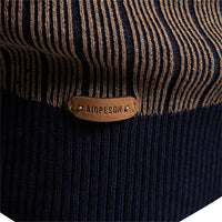 Mens Ribbed Mock Neck Sweater with Vertical Rib Pattern and Tailored Relaxed Fit in Four Colors