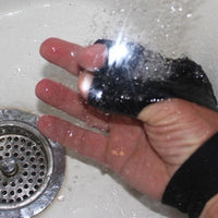 Fingerless Work Gloves with Dual LED Finger Lights and Adjustable Strap