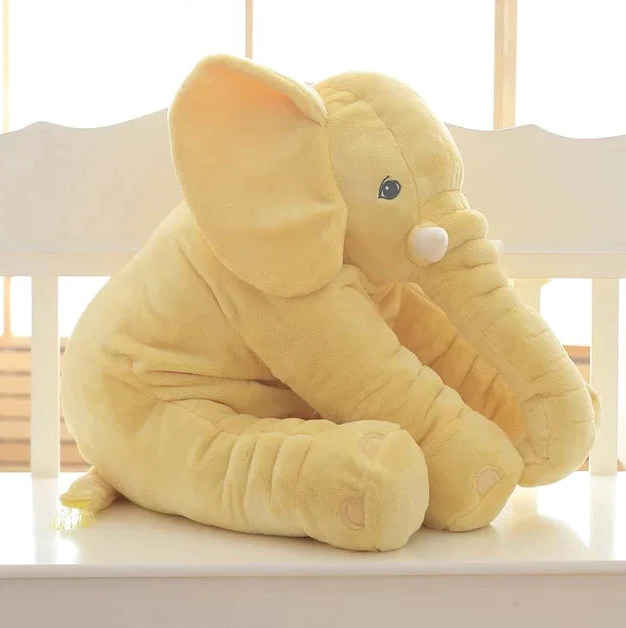 Plush Pillow With Baby Elephant Shape For Cuddling