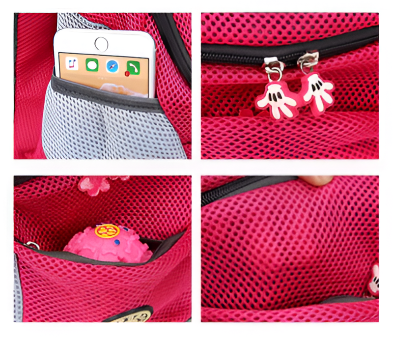 Dog Backpack with Adjustable Straps, Breathable Mesh and Storage Pockets