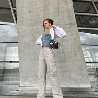 Cargo Pants with Adjustable Fit and Straight Leg