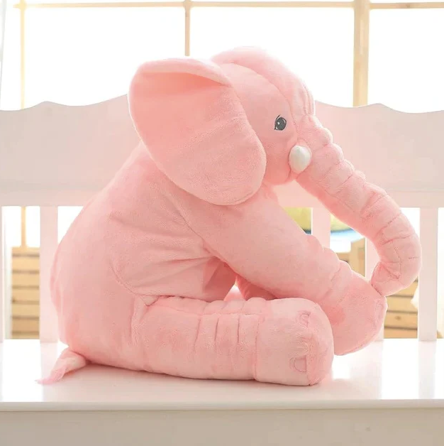 Plush Pillow With Baby Elephant Shape For Cuddling