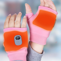 Fingerless Heated Gloves with Three Heat Settings, 1800 mAh Rechargeable Battery and a One Size Fit in Pink or Black