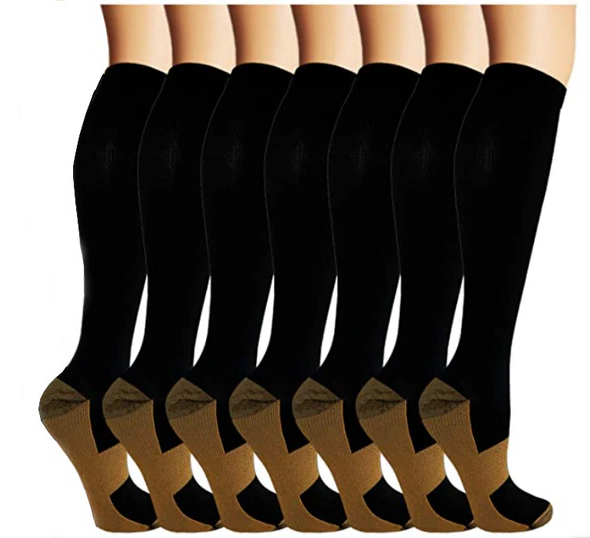 Compression Socks Copper Infused 7 Pairs Workout And Recovery