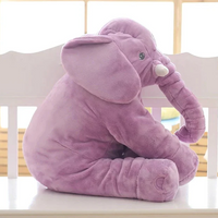 Plush Pillow With Baby Elephant Shape For Cuddling