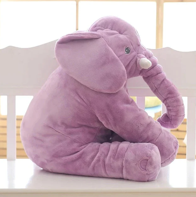 Plush Pillow With Baby Elephant Shape For Cuddling