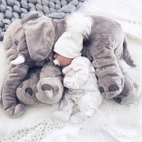 Plush Pillow With Baby Elephant Shape For Cuddling