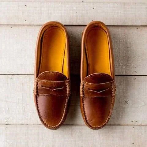 Women's Slip On Loafers with Round Toe and Low Heel, Synthetic