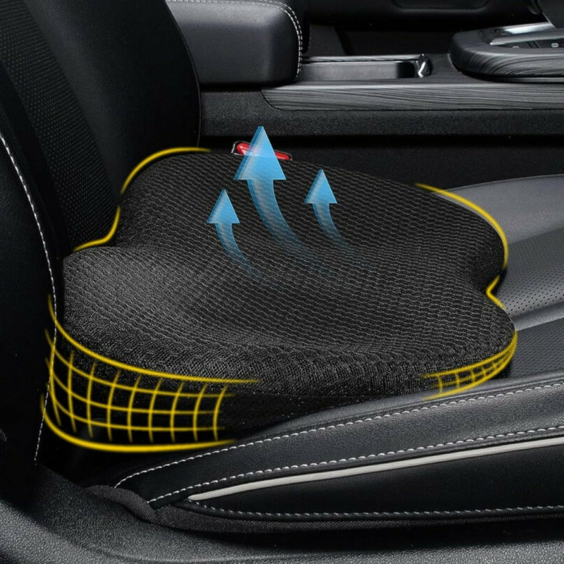 Car Seat Cushion with Added Height for Shorter Drivers