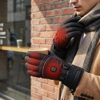 Heated Gloves with Carbon Fiber Heating and Three Heat Levels, Water Resistant