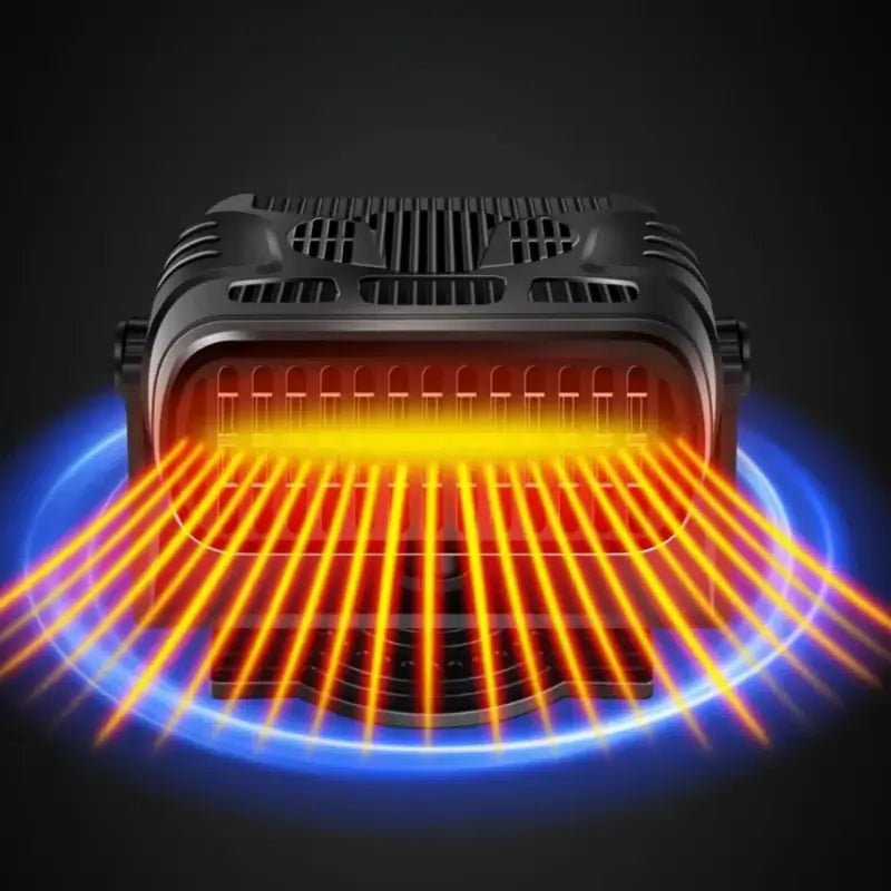 Portable Car Heater with 360-Degree Rotation and Dual Mode Fan for Defrosting