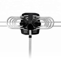 Remote Control Motorized TV Antenna with 360 Degree Rotation and Signal Amplifier, 33ft Cable