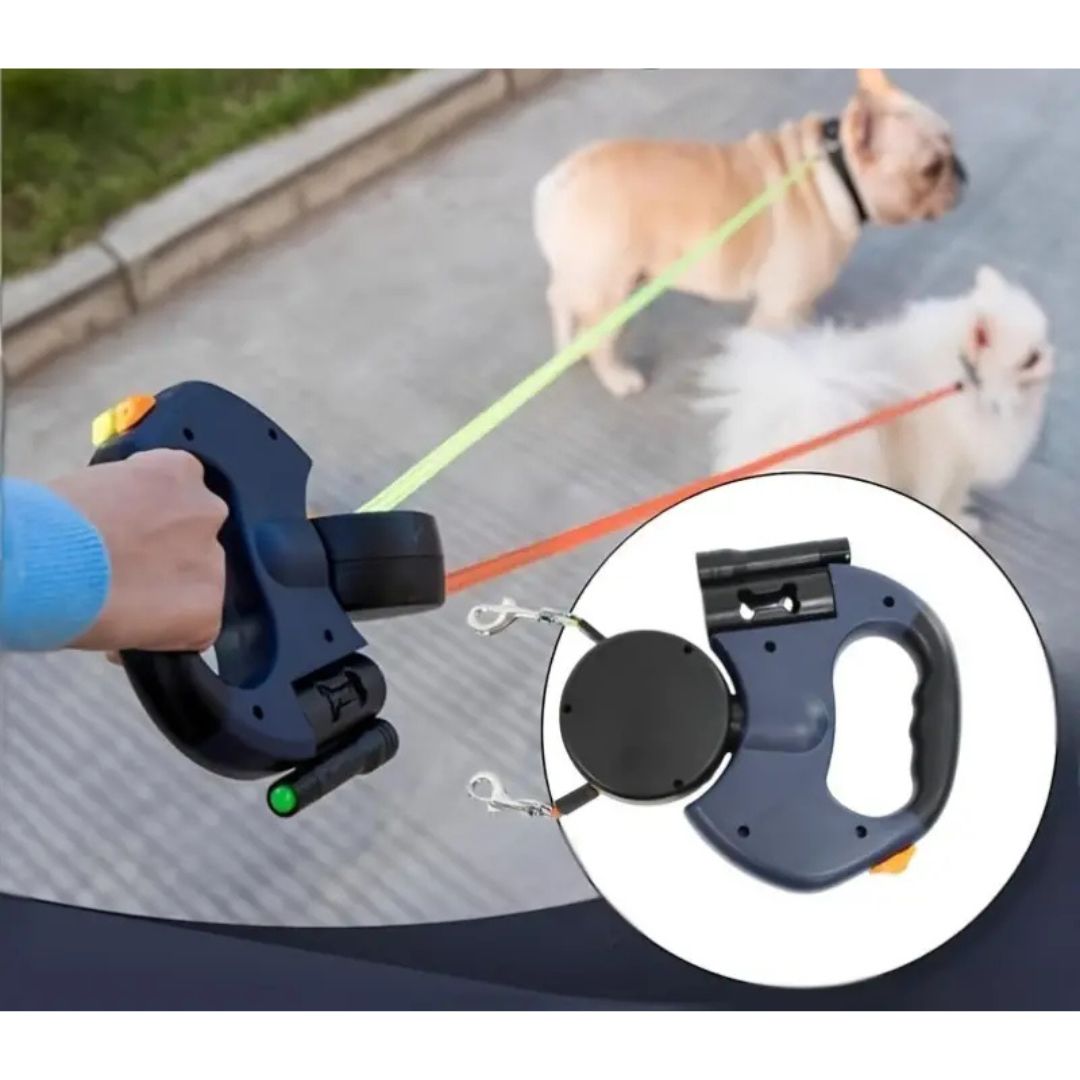 Dog Leash for Two Dogs with Anti-Tangle Design
