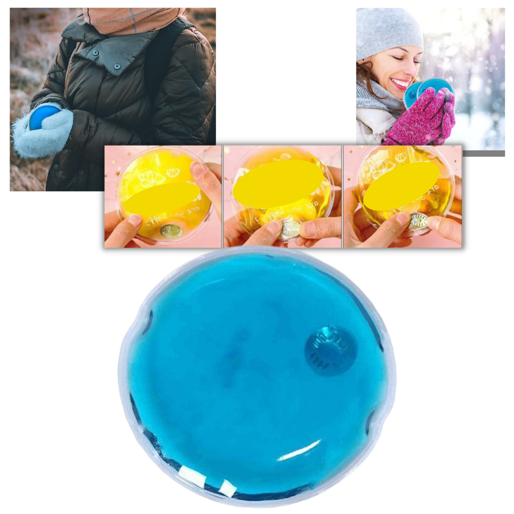 Reusable Hand Warmer with Metal Disc Activation and 45-Minute Heat