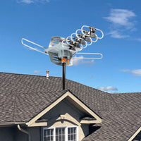 HDTV Antenna with Motorized 360 Degree Rotation and Mounting Pole