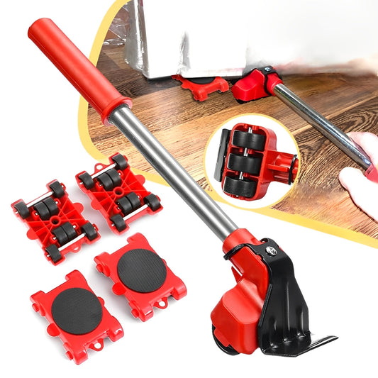 Furniture Rollers and Lifter Tool Set for Moving