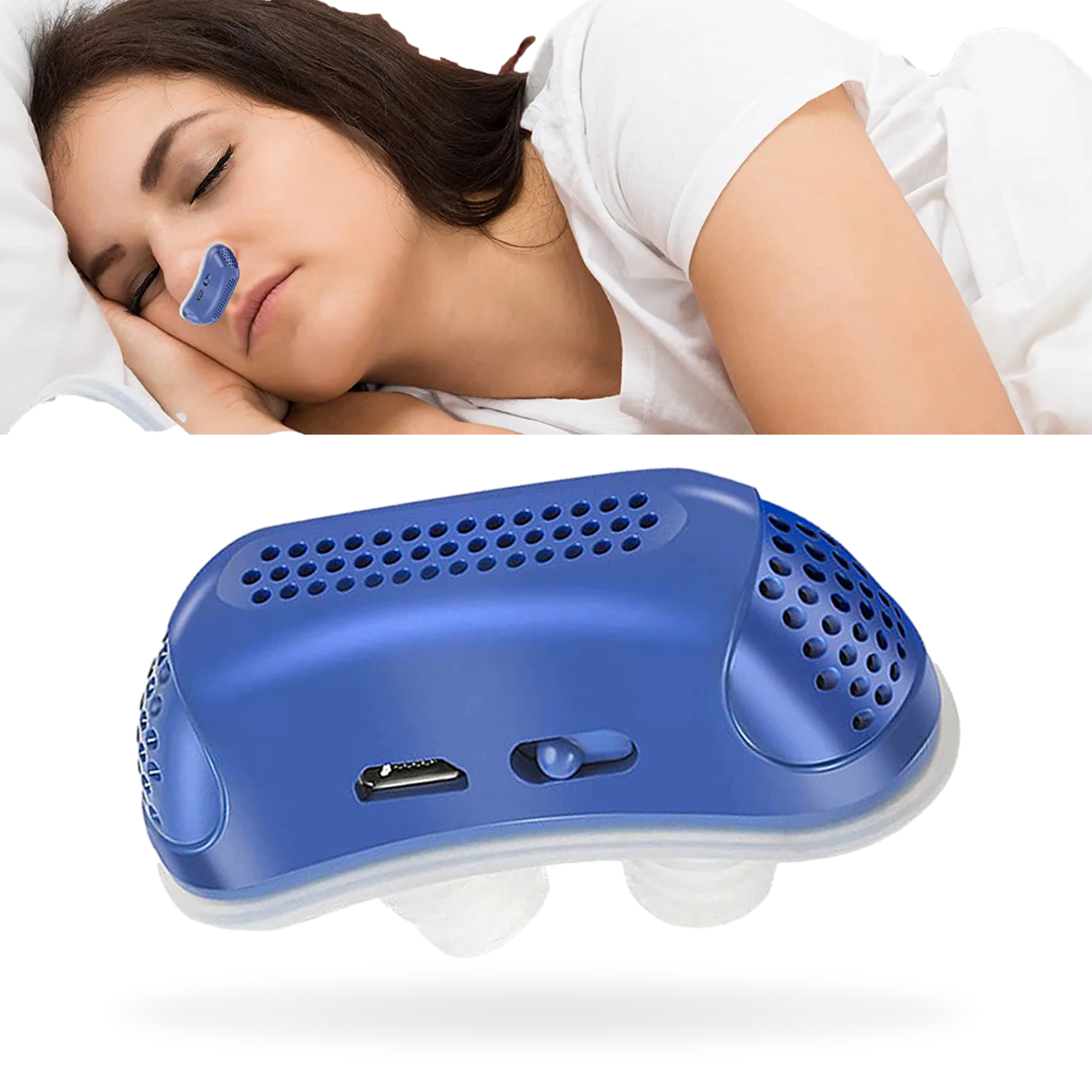 Micro CPAP Alternative Device for Sleep Apnea Travel and Snoring