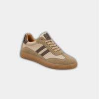 Lace Up Low Top Sneakers with Cushioned Footbed and Grip Sole for Everyday Wear