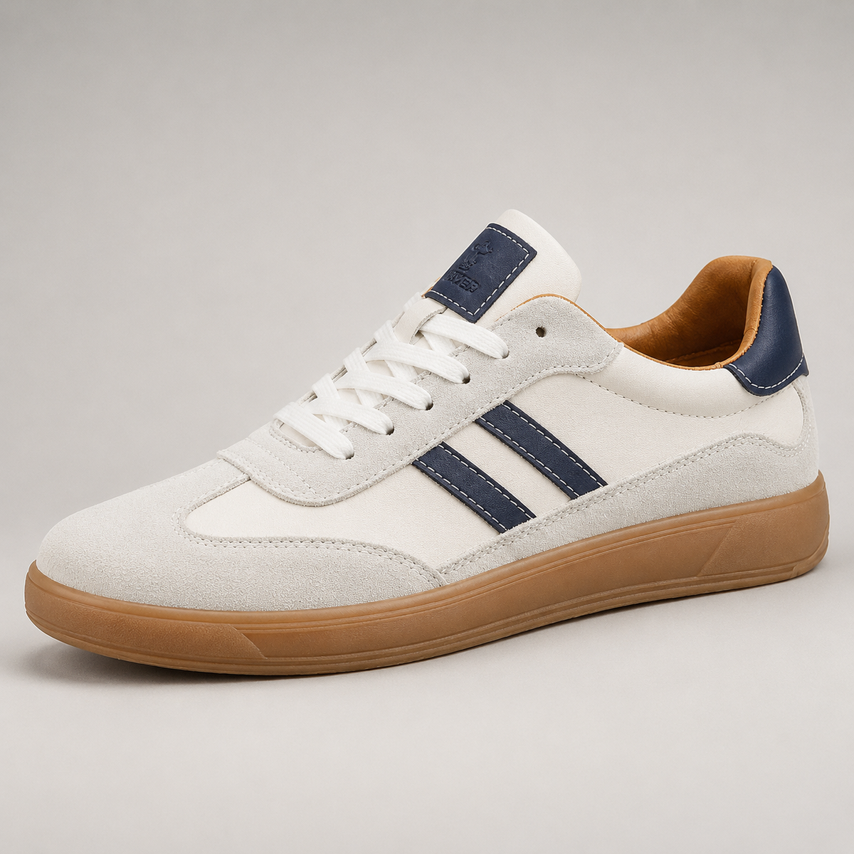 Lace Up Low Top Sneakers with Cushioned Footbed and Grip Sole for Everyday Wear