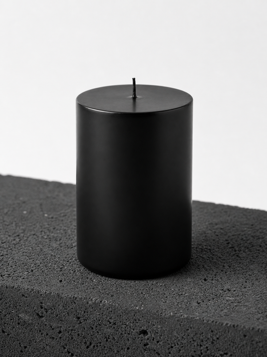 Black Pillar Candle