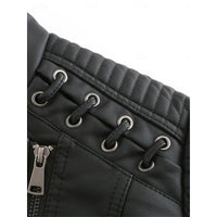 Womens Tailored Biker Jacket with a Structured Silhouette in Black, Khaki, Red or Pink