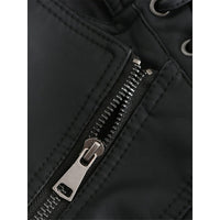 Womens Tailored Biker Jacket with a Structured Silhouette in Black, Khaki, Red or Pink