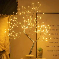 LED Fairy Light Tree Lamp with Bendable Branches and Dual Power for Bedrooms and Gifts